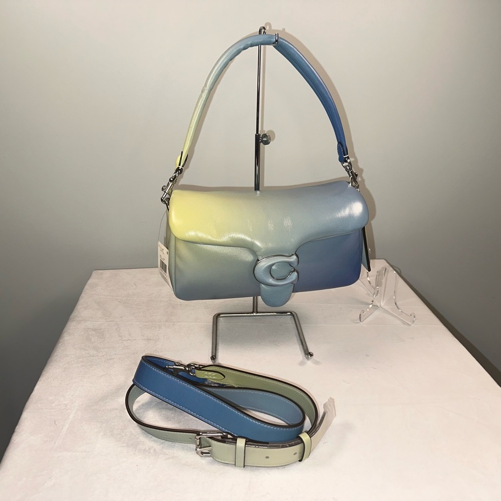 Coach Pillow Tabby 26 in Aqua multi